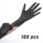 Черный одноразовые нитриловые перчатки 100 шт.упак. латексные повязки для малых и средних собак большого размера XL дома Еда работают безопасно пвх смесь ручной эластичные перчатки