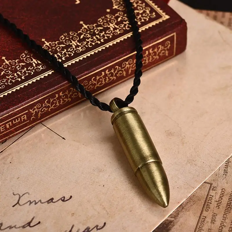 Прохладный Для мужчин пуля Нержавеющая сталь кулон Цепочки и ожерелья военные