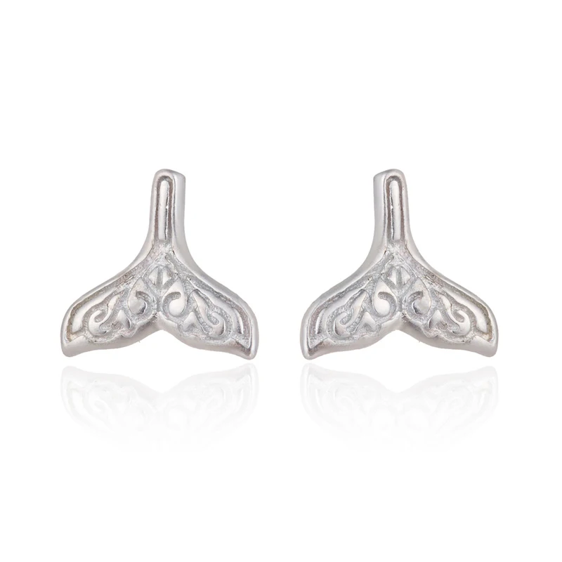 

SMJEL Cute Sterling Silver Tail Earrings 925 Earring Ear Studs for Kids Girls Daughter Sister Friend Christmas New Year Gift