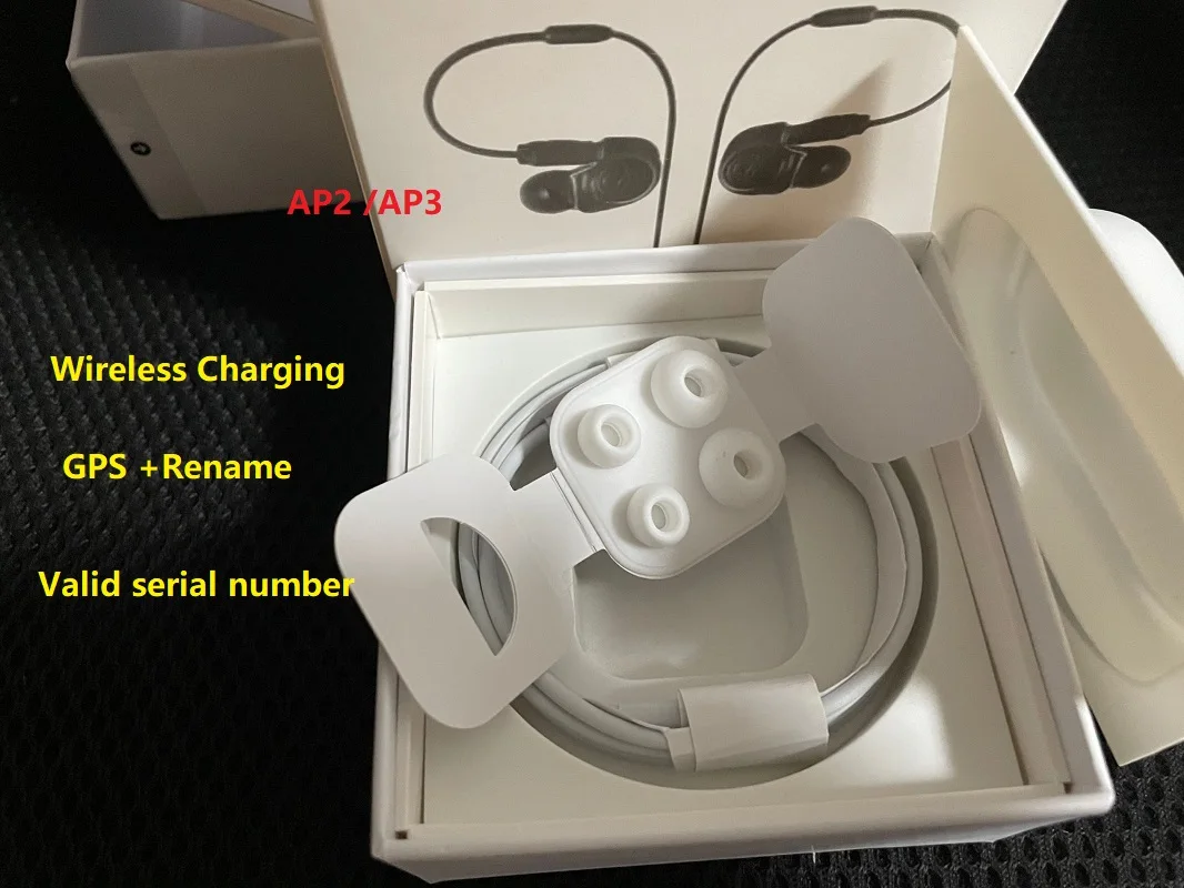

Air Gen 3 AP3 pro H1 Chip Wireless Charging Bluetooth Headphones Air 2 ap2 Earbuds 2nd Generation with Valid serial number