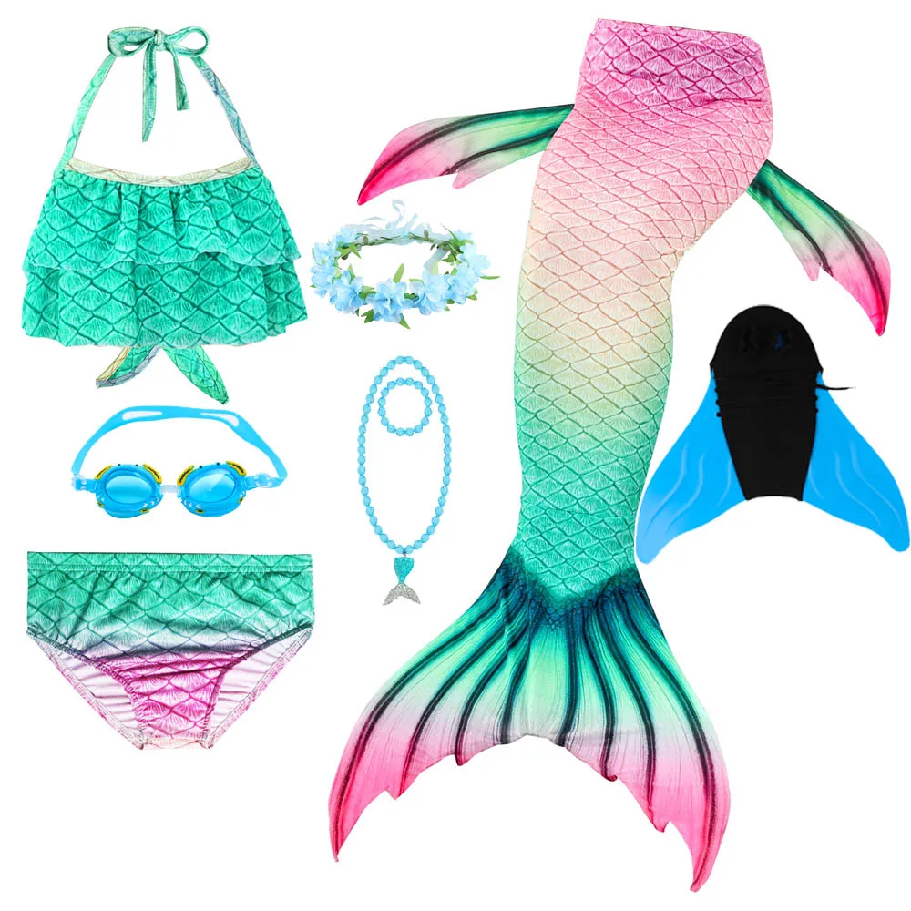 Костюм Русалки для косплея на Хэллоуин хвост русалки плавания с моноластами