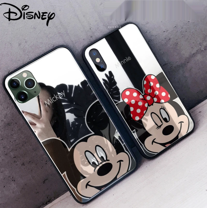 

Disney Mirror Phone Cover for IPhoneX Phone Case for IPhoneXSMax/6/11/xs/7/7p/8/8p/11p Couple Cute Phone Case Phone Accessories