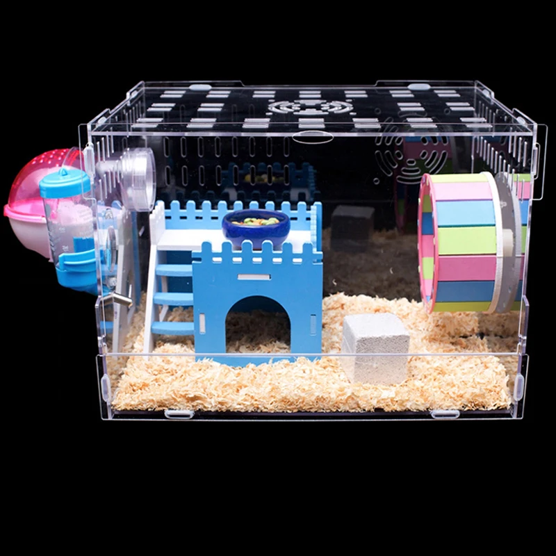 Маленькая основная клетка для кормления хомяка изолированная морская свинка дом