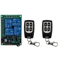 dc12v 24v 4ch wireless rf remote control light switch 10a relay output radio receiver moduletransmitter garage doorslamp