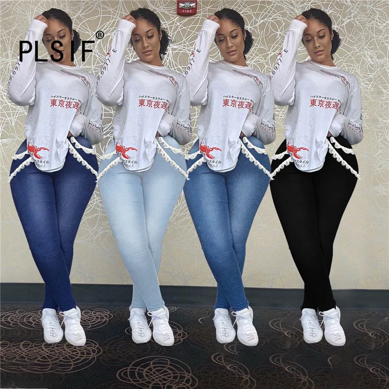 Женские леггинсы с эластичным поясом уличная мода повседневные облегающие брюки