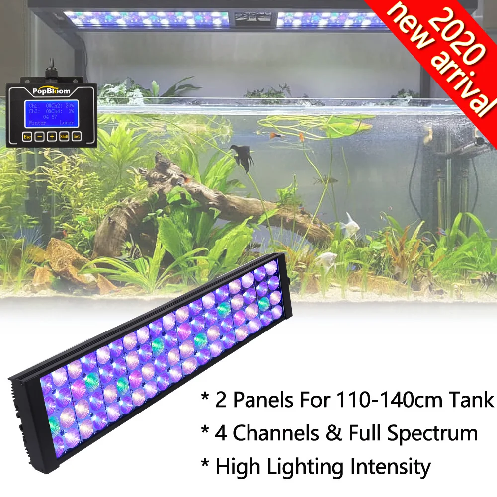 PopBloom для аквариума 48 &quot120 см светодиодное освещение лампа растений светодиодная