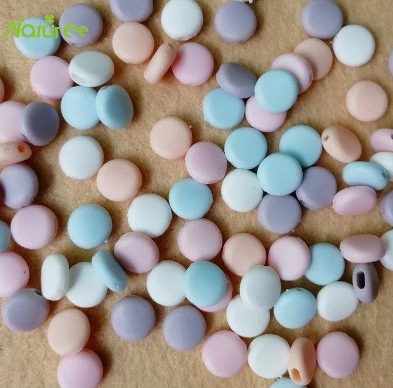 1000 шт. разноцветные мягкие пластиковые Силиконовые Круглые эластичные