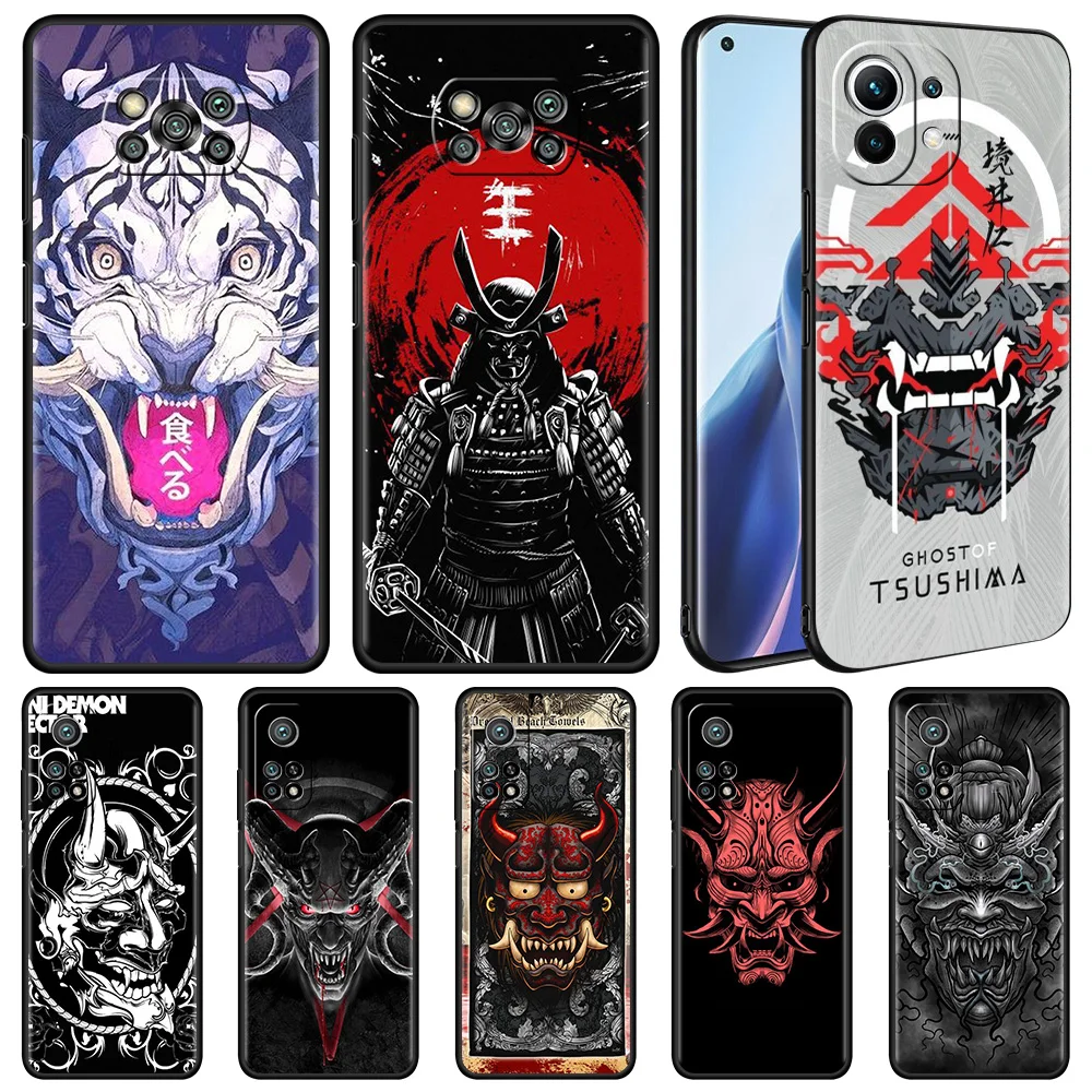 

Black Soft Cover For Xiaomi Mi Poco X3 NFC 10T Pro M3 11 Note 10 Lite 9 9T F3 A2 F1 Silicone Phone Case Ghost Warrior Mask Funda
