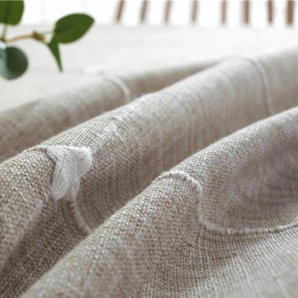 

Japanese Style Tablecloth for Table,Rectangular Tablecloths Linen-Proof, Table Kitchen,Beige Grey, Wedding Decoration