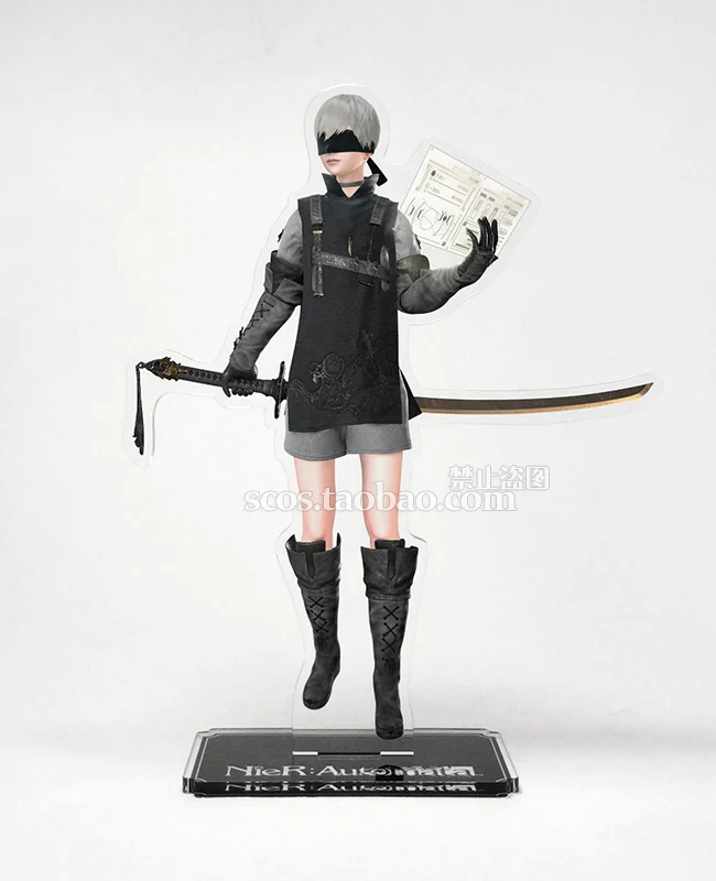 Красный Обувь для косплея; аниме НИР: автоматы 2B YoRHa № 2 Тип B 9S Косплэй акриловая подставка фигурный модельный пластина декора подарки - Цвет: Красный