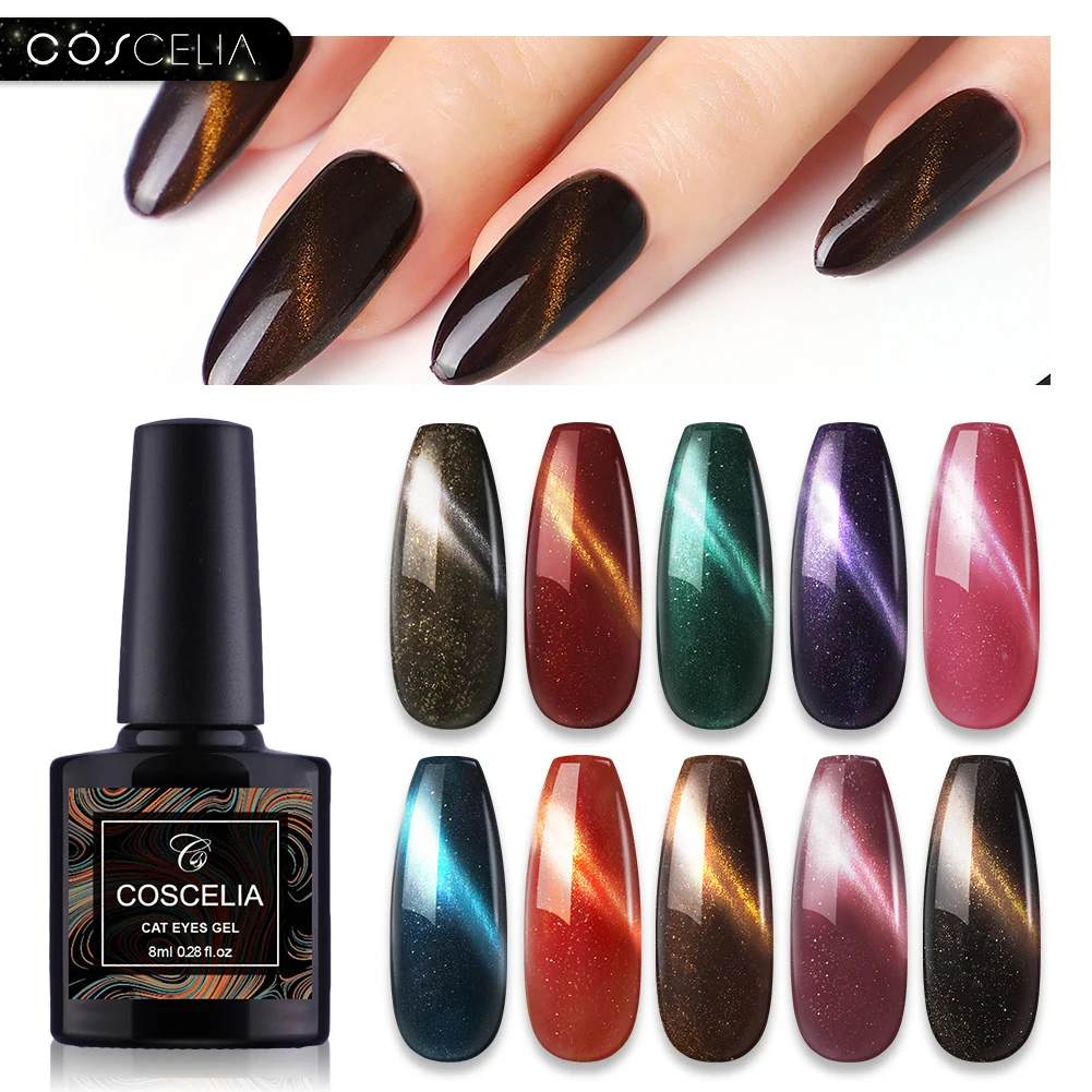 COSCELIA 5D Гель лак кошачий глаз дизайн ногтей все для маникюра магнитное впитывание