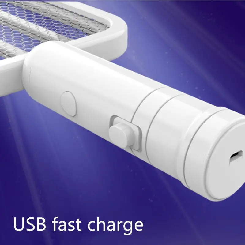 

Indoor or Outdoor Electric Zapper for Bugs, Mosquitos and Flies, Dual Feature: Racket Fly Swatter and Countertop Zapper