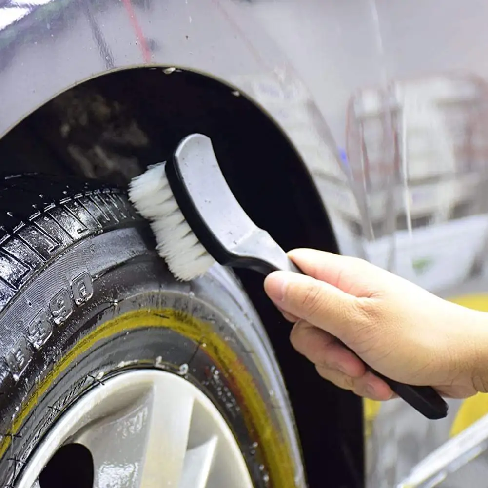 

Щетка для ободка автомобильных шин, ступица колеса, аксессуары для очистки деталей колеса, черные и белые автоматические инструменты для мы...