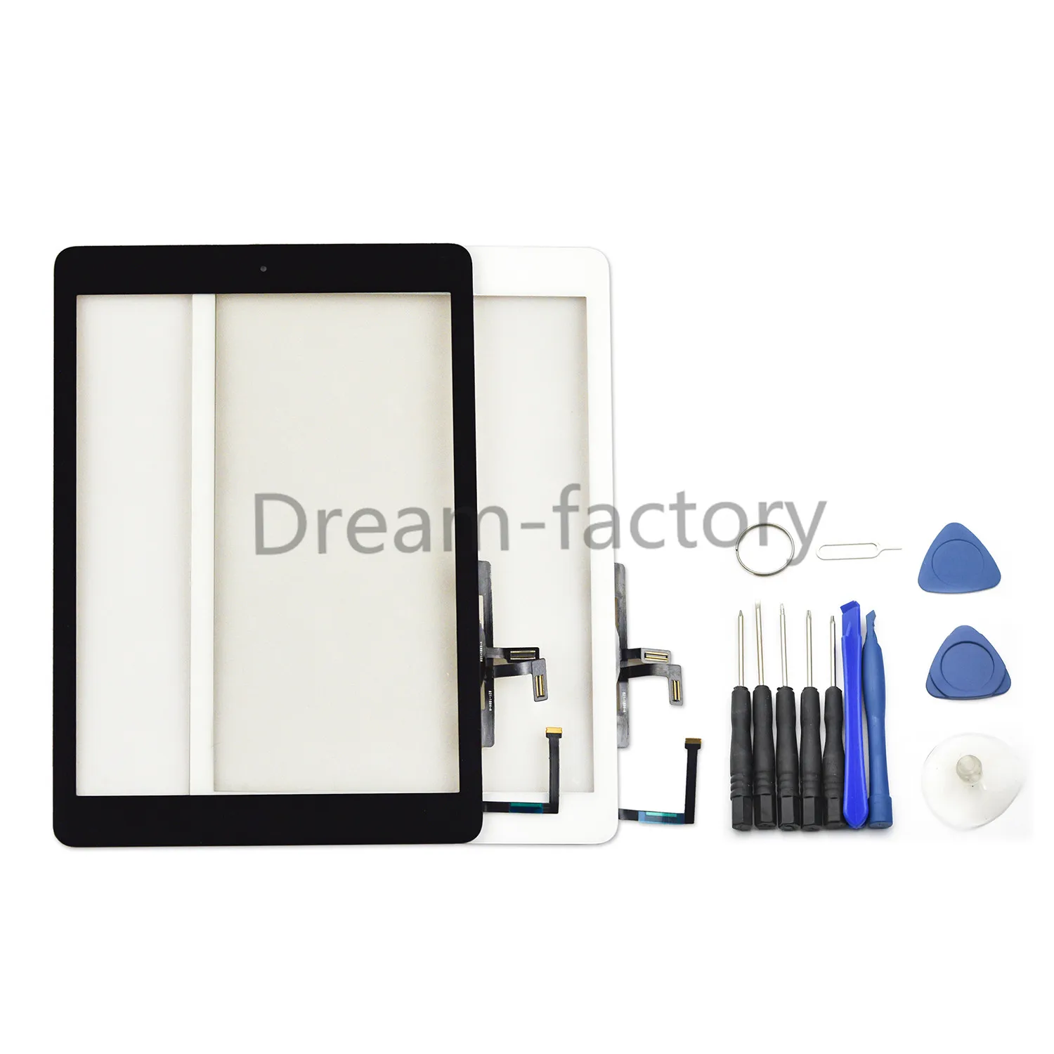 Дигитайзер сенсорного экрана с кнопкой и клейким стикером соединителя IC для iPad