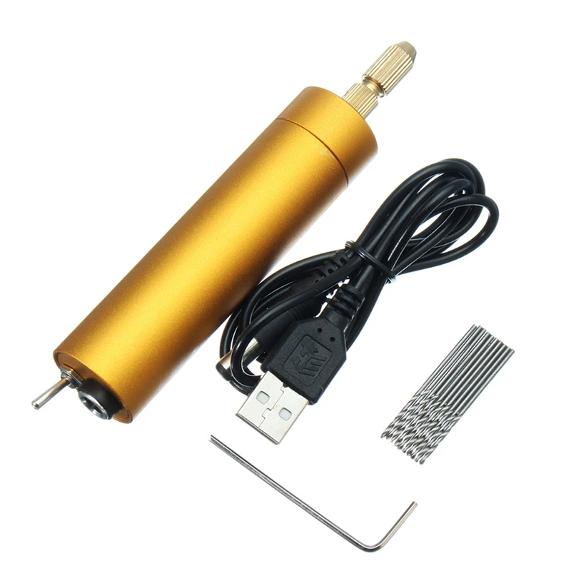 

Portable Replacement for Wood Mini Electric Motor Hand Drill with 10 Pcs Twist Bits DIY