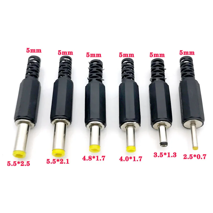 Штекер питания постоянного тока с вилкой на 5 градусов 10 шт. 2 5x5 1x4 8 1 7x4 0 7x3 35x2 мм |