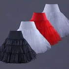 Черные, красные или белые Подъюбники в стиле Лолиты для девушек, женские короткий подъюбник, кринолиновое маленькое пальто, подъюбник