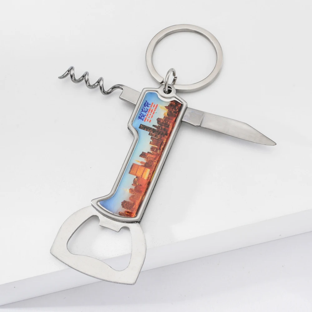 Vicney New Arrival York Opener Keychain Zinc Alloy Building Silicone Key Chain For Men Keyring Gift Friend | Украшения и