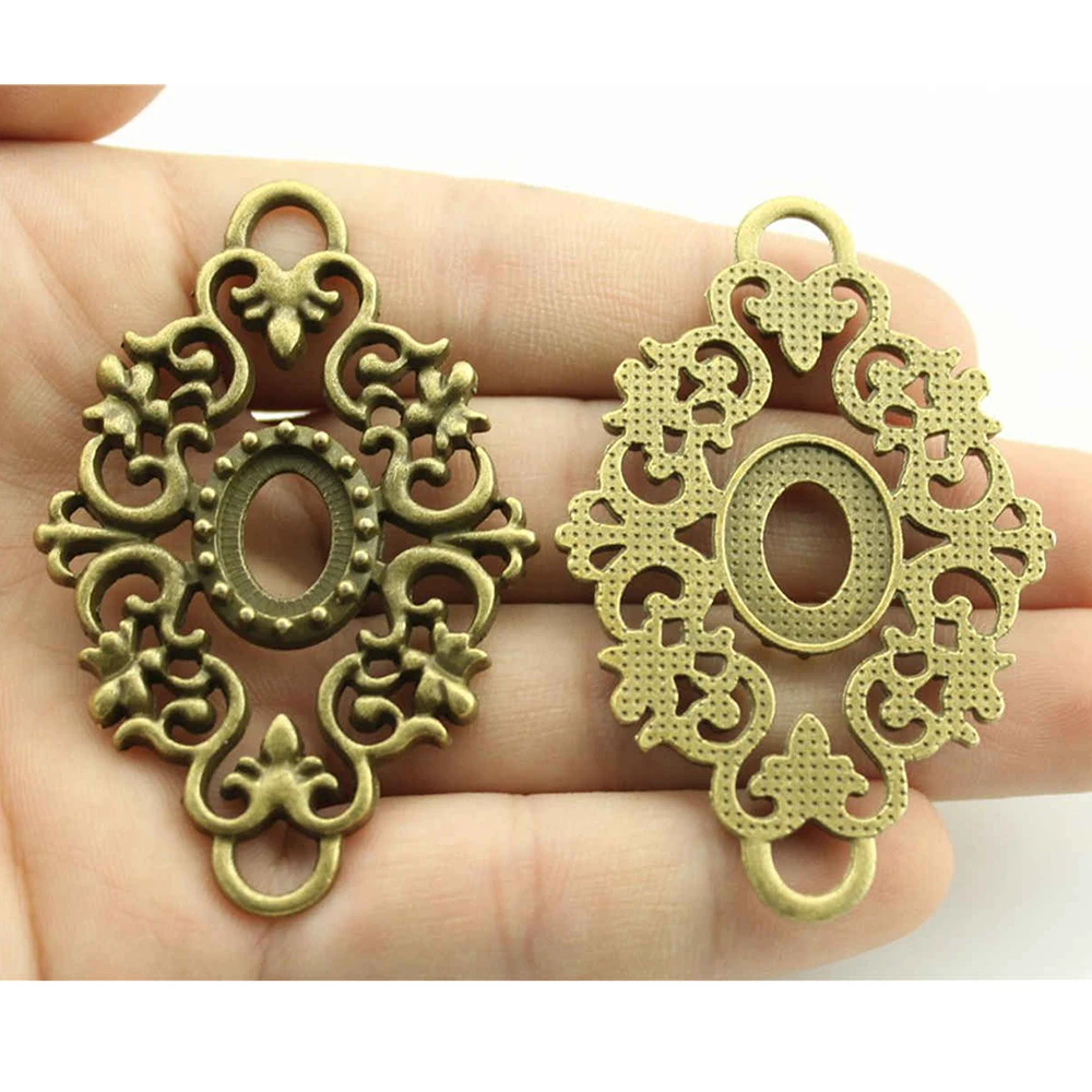 

1pcs 10x14mm Oval Vintage Style Connector pendant base jewelry finding & components
