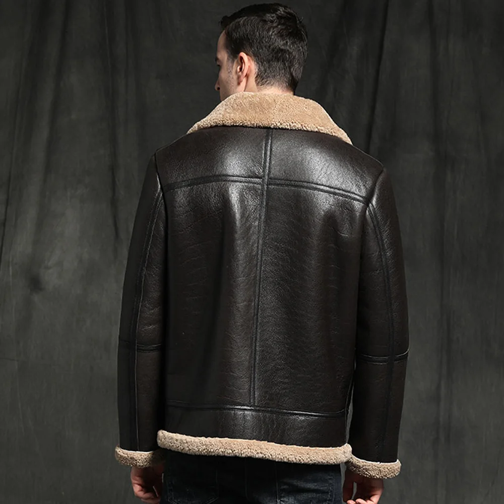 Новая меховая куртка из овчины зимняя утепленная теплая одежда натурального