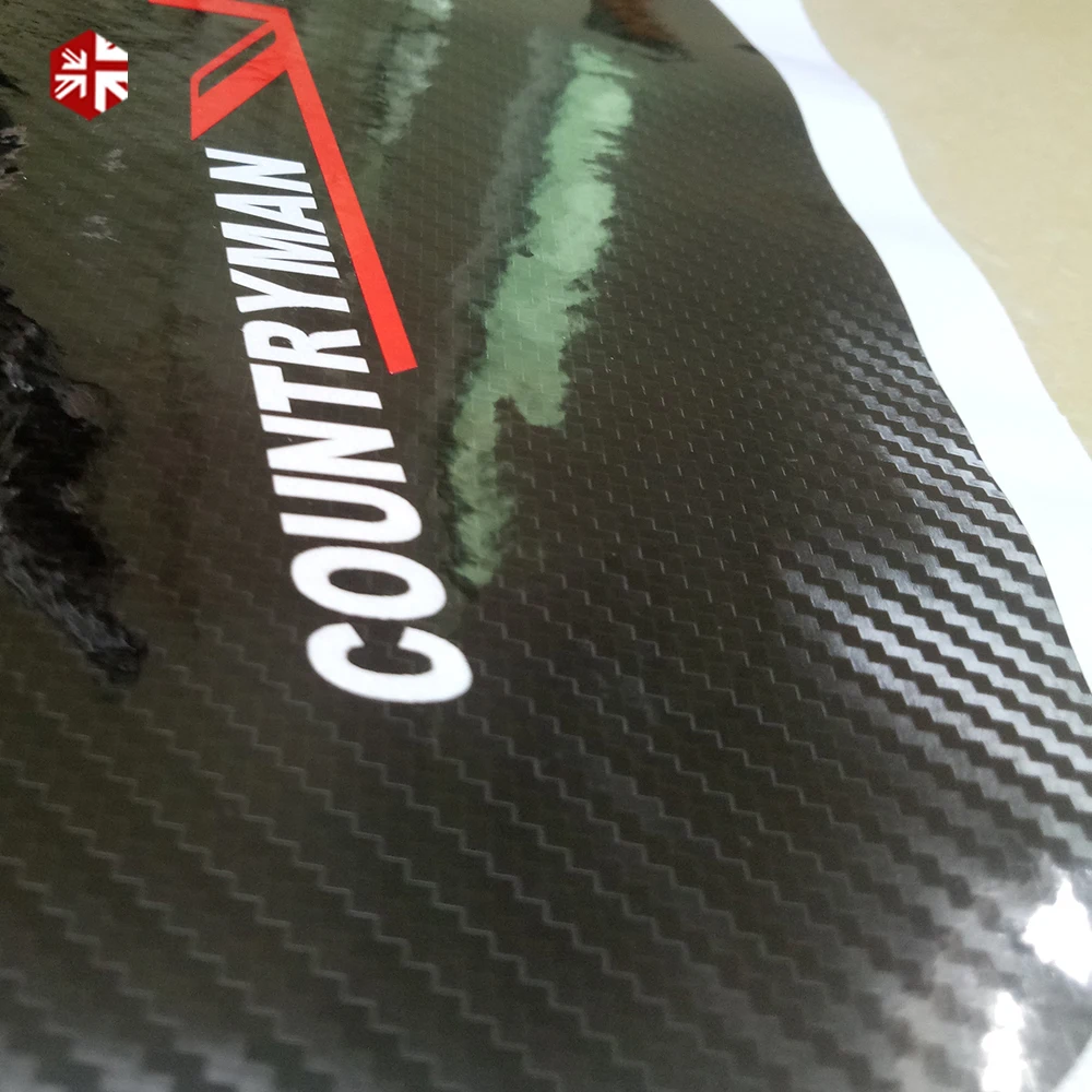 5D Carbon Fiber Vinyl Decal Unon Jack Decoration Car Fuel Tank Cap Sticker For Mini Cooper Countryman F60- Accessories
