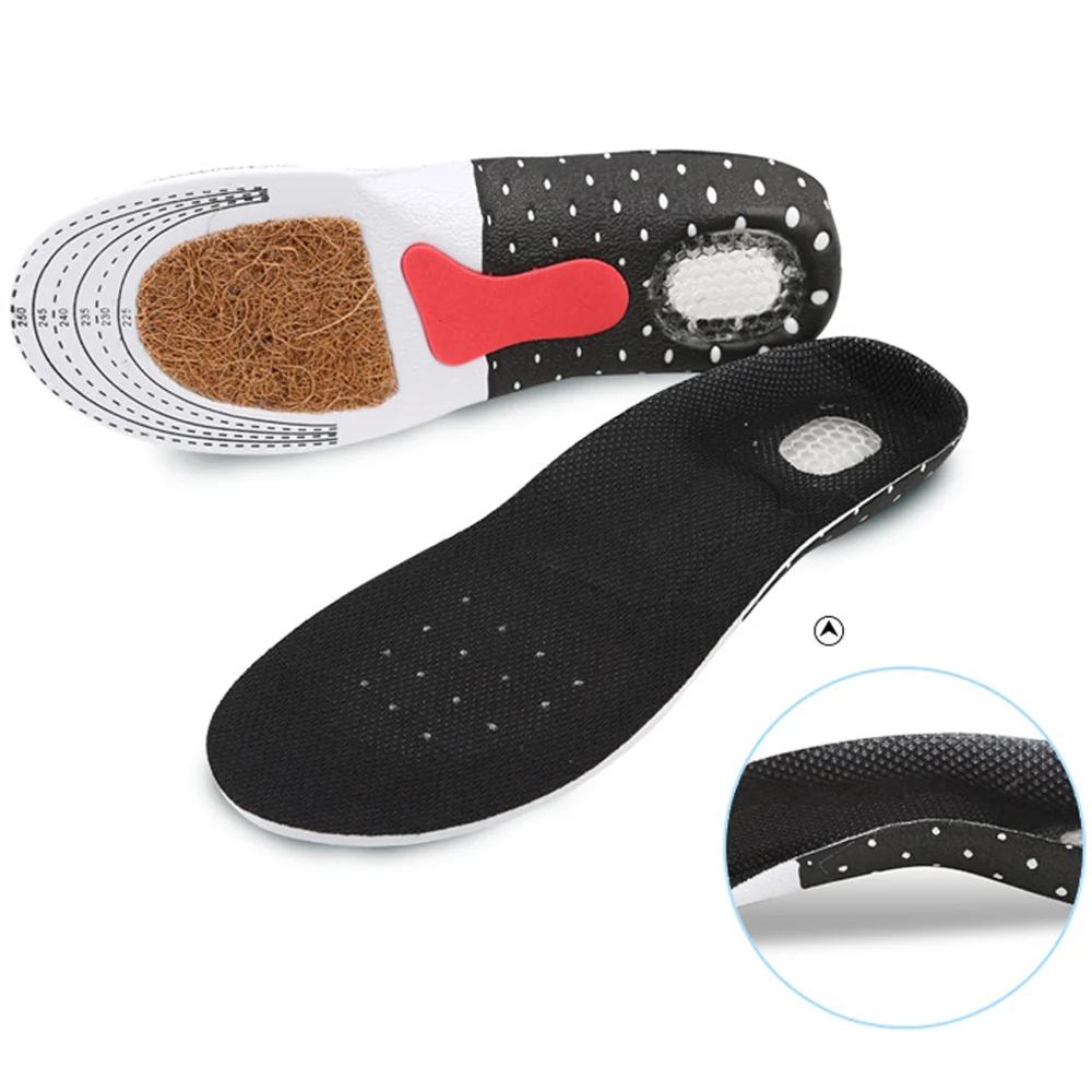 

1 Pair Orthotic Arch Support Shoe Pad Sport Running Active carbon fiber remove odors Insoles Insert Cushion for Men Women