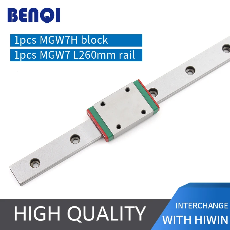 

cnc linear guide MGW7- L 260mm + MGW7H block made in china