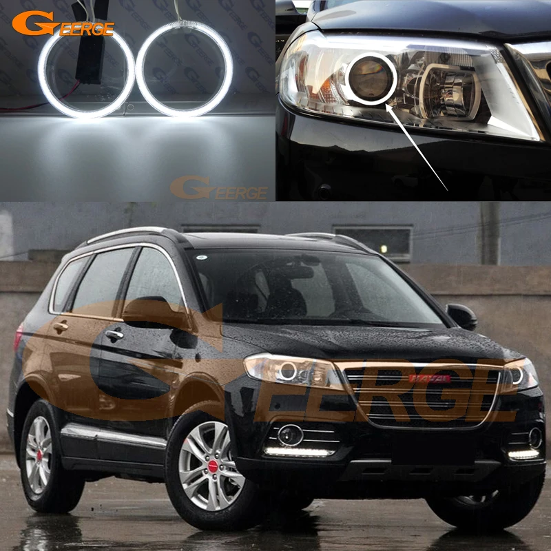 

Для Great Wall Haval H6 Sport 2013 2014 2015 отличный ультра яркий CCFL ангельские глазки Halo кольца комплект автомобильные аксессуары