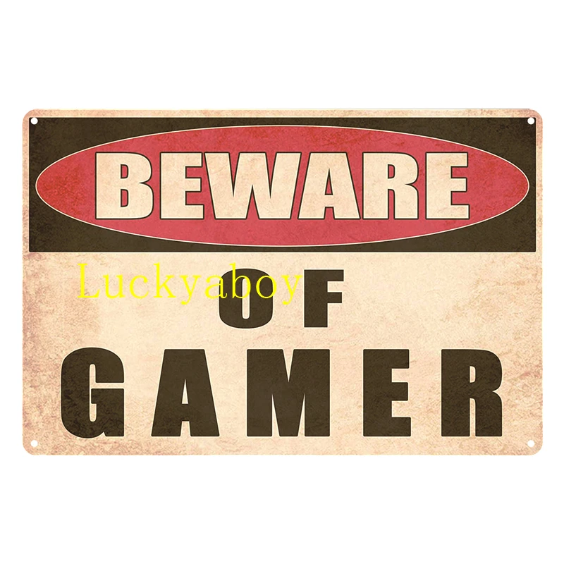 

Video Game Metal Poster Tin Sign Vintage Wall Stickers Man Cave Gamer Room Decor Plaque Metal Signs Decorative Plate AL099