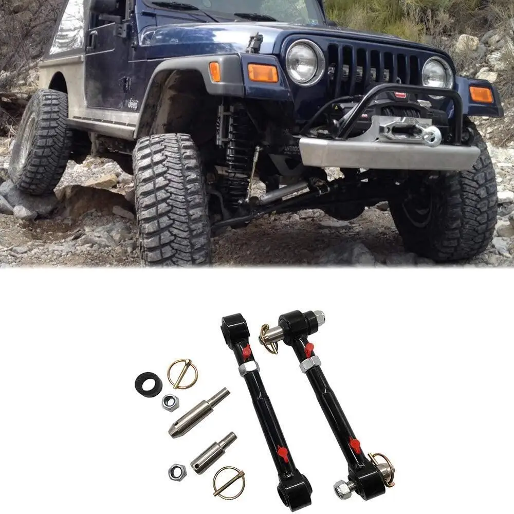

Быстрое отсоединение Sway Bar End Link для Jeep Wrangler JK/JL 2007-2021 2,5-6 ''комплект подъема Передняя Swaybar более быстрое отсоединение системы