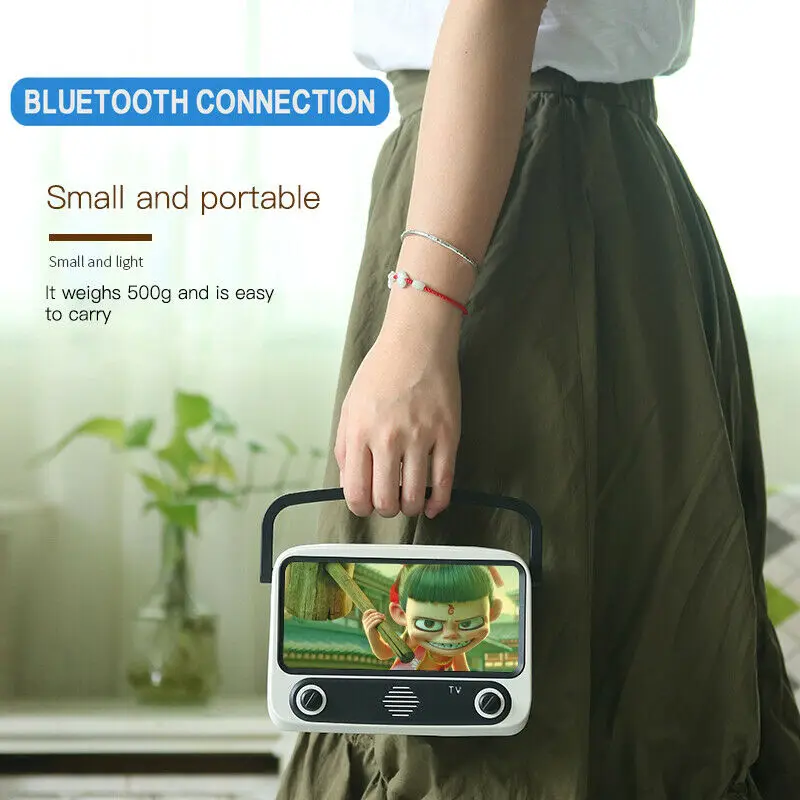 2 й Портативный ретро BT bluetooth динамик музыкальный ТВ дизайн держатель для