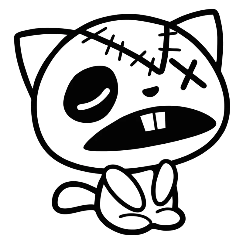 

Fuzhen Boutique Decals Exterior Accessories Crazy Cute Cat Car Stickers Anime Cute Car Decoration Vinyl Decal