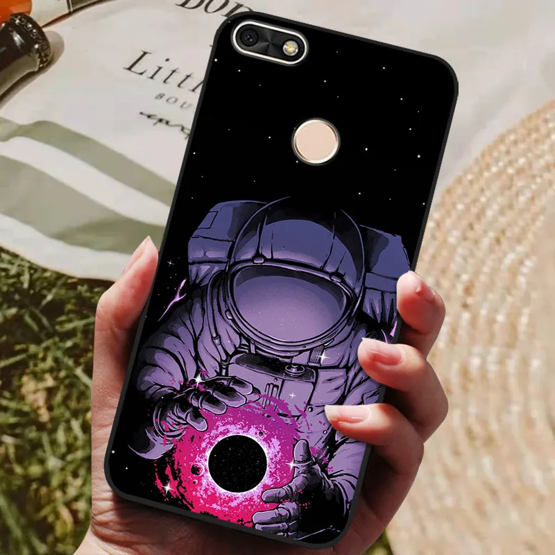 for huawei p smart 5 65inch case tpu soft silicone cute wolf back cover phone case for huawei p smart 2018 fig lx1 psmart case free global shipping