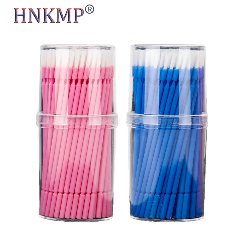 

100 Pcs Dental Disposable Micro Brush Dupont Bristle Teeth Whitening Flexible Head Dentist Product With Box Red Blue 50*110mm