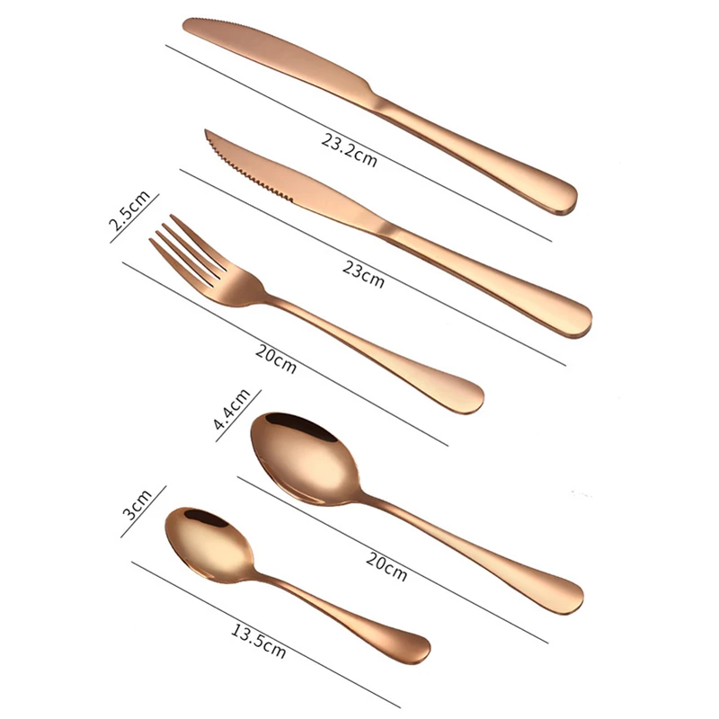 

4pcs Stainless Steel Cutlery Set Black Gold Western Luxury Dinnerware Set Spoons Fork Knife Steak Cutlery Restaurant Dinner Tool