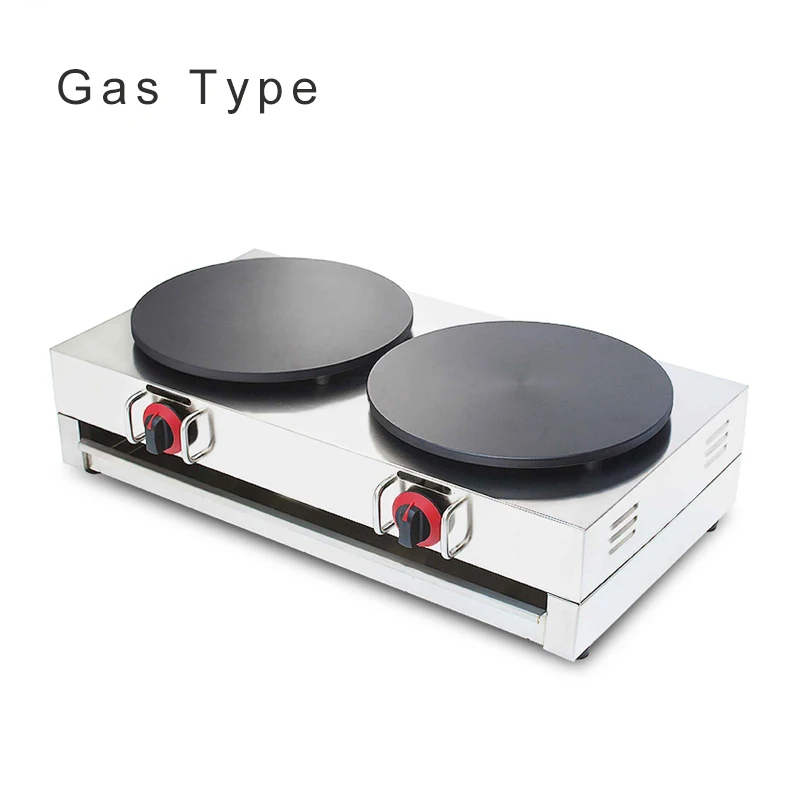 LPS gas type Коммерческая газовая блинница, двойная горелка 220 В/110 В, электрическая блинница, газовая блинница, машина для изготовления NP-586 - Цвет: LPS gas type