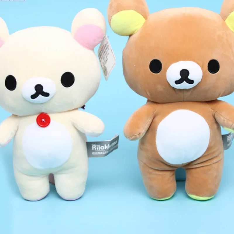 

Rilakkumaed Plush Toy Cute Small Animals White Brown Soft Bear Sofa Pillow Room Decorations Birthday Present For Children Gifts