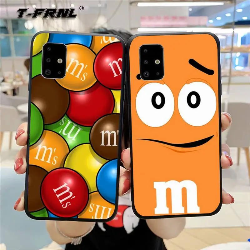 

Cute M&M‘s Chocolate Phone Case For Samsung S5 S6 S7 S8 S9 S10 S20 S21 Edge Plus E Fe Lite Cover