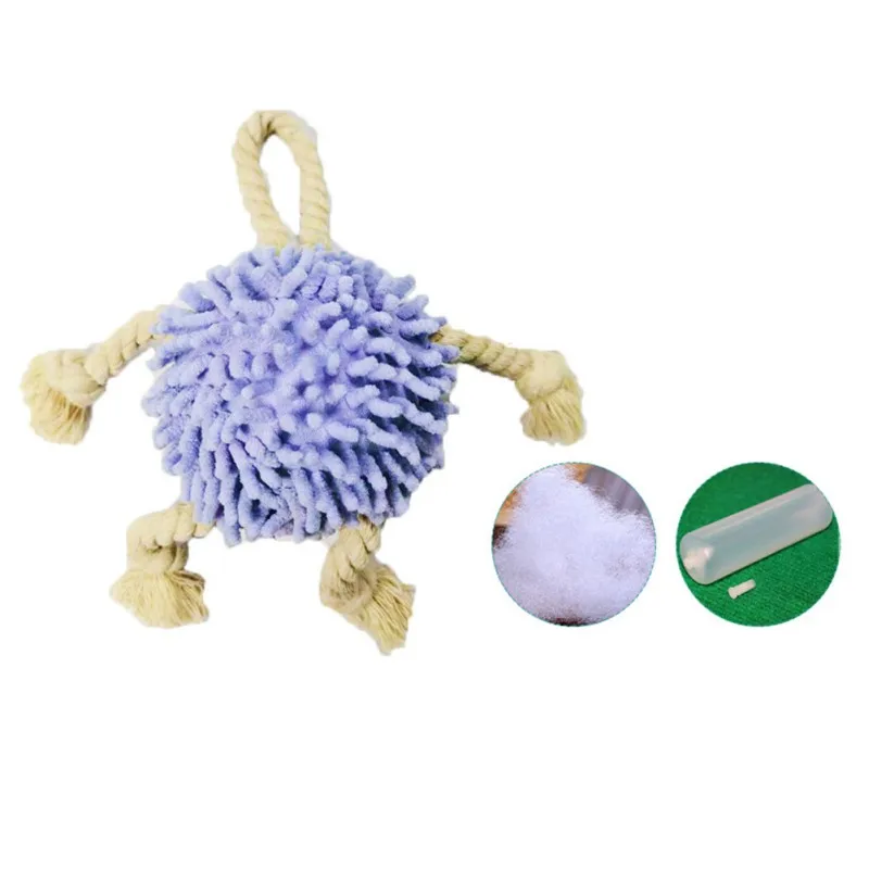 

1pc Pet Dog Dog Sounds Biting Grievance Training Ball Rope Toys Chew Squeaker Pet Toy Cute Plush Toy For Pet Supplies