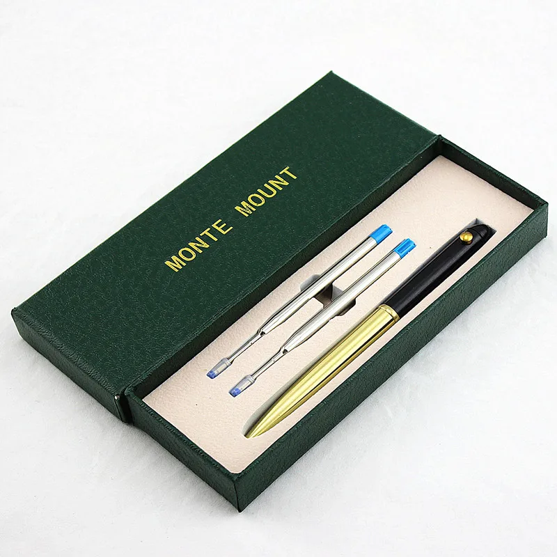 Высококлассная Новая Металлическая деревянная вращающаяся шариковая ручка