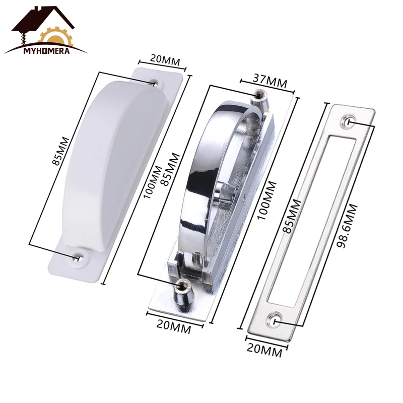 SilverB-Handle Cover Myhomera татами скрытые ручки 180 Вращающийся цинковый сплав утопленный скрытый Потяните покрытие напольный шкаф дверь Скрытая Мебельная ручка - Цвет: SilverB-Handle Cover