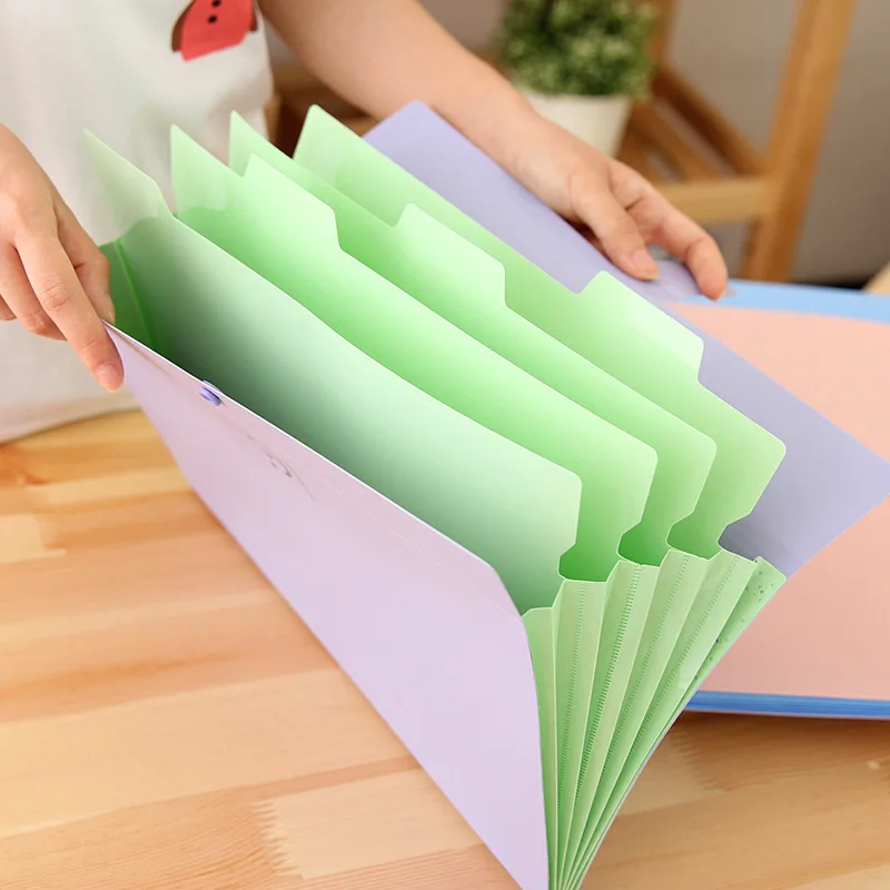 

Korea Stationery Smile Folder Document Bag Paper Organizer Expanding Wallet