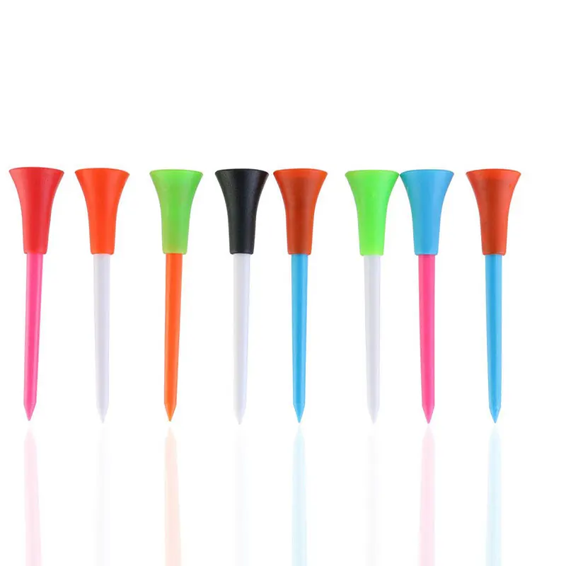 

5 Pcs/lot Plastic 83mm Golf Tees Durable Rubber Cushion Top Tee Multi Tool Wholesale Random Color