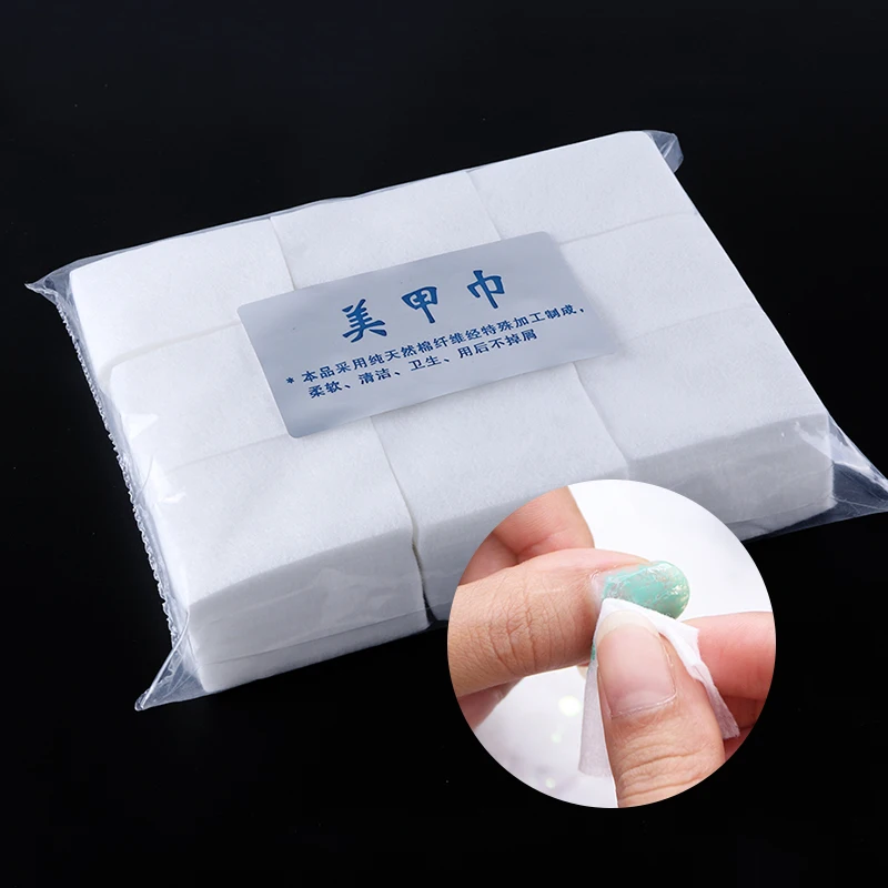 1 упаковка салфетки для удаления лака ногтей Чистый хлопок ворс бумажный коврик