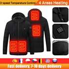 Куртка с подогревом для мужчин и женщин, теплая зимняя уличная куртка с электроподогревом и USB разъемом, спортивное теплое пальто, жилет с подогревом