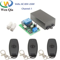 wenqia smart switch 433mhz rf remote control ac 85 220v 10a 2200w controller relay receiver and transmitter for ledlight
