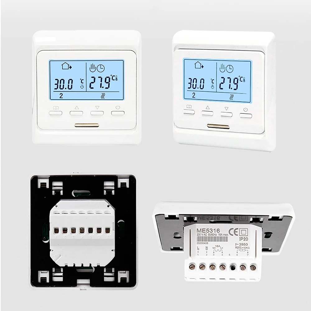 Программируемый термостат с подсветкой ЖК сенсорный экран 6-месячный