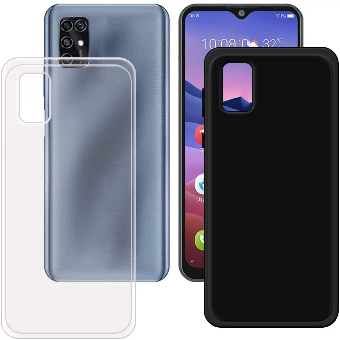 Силиконовый чехол для ZTE Blade V2020 Smart 8010, прозрачный чехол из ТПУ для телефона ZTE Blade V2020 Smart 8010, мягкий чехол из ТПУ