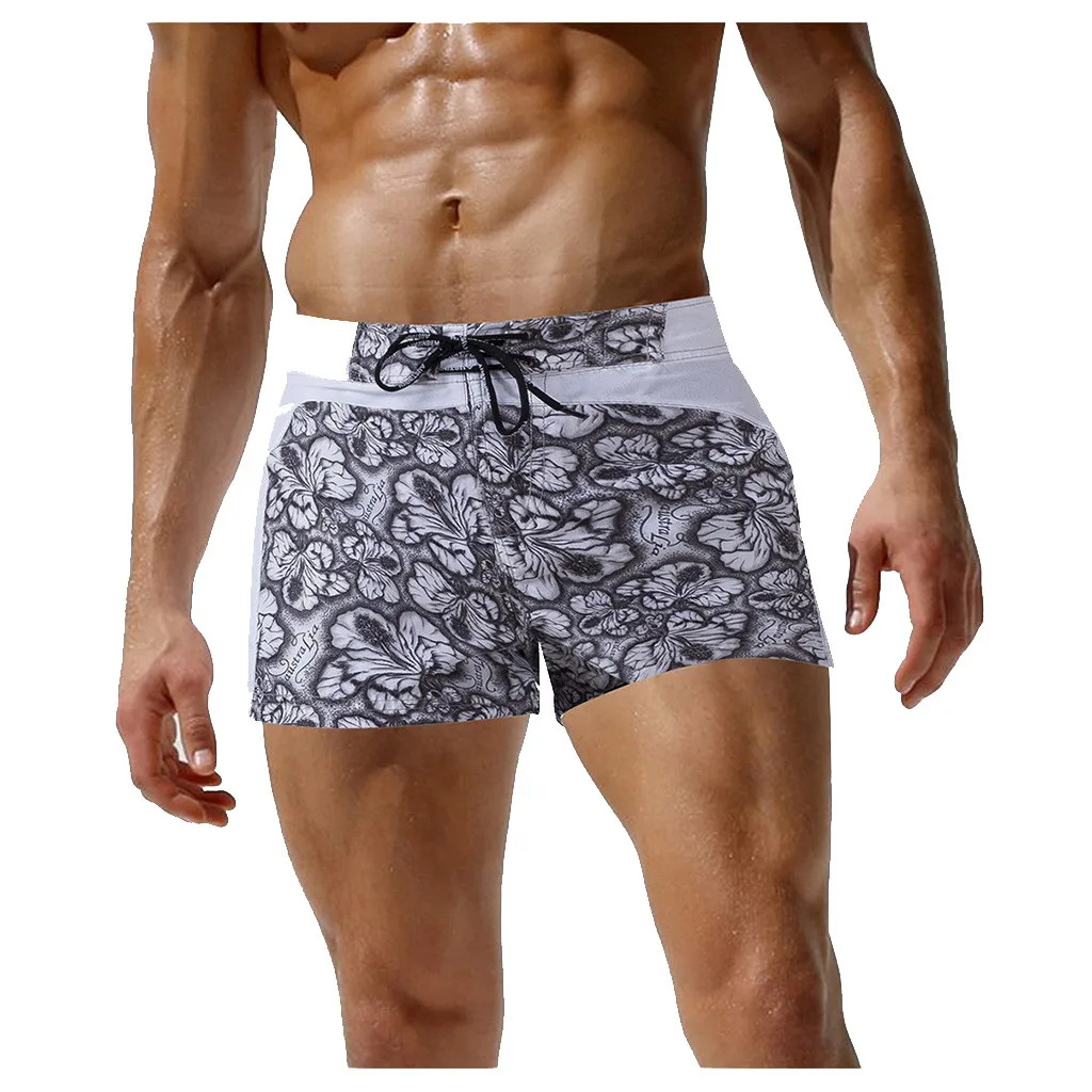 Сексуальные мужские плавки с принтом шорты для плавания сшитые сексуальная