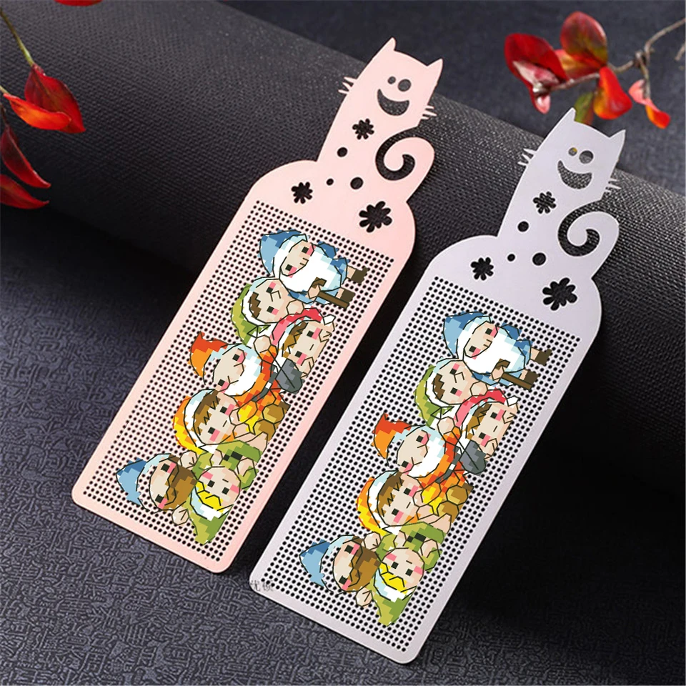 mm DIY Craft Stich Cross Stitch Bookmark Metal Silver Golden Needlework Embroidery Crafts Counted Cross-Stitching Kit | Дом и сад